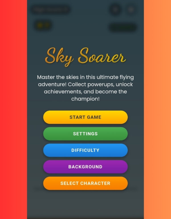 Sky Soarer Game - HTML5