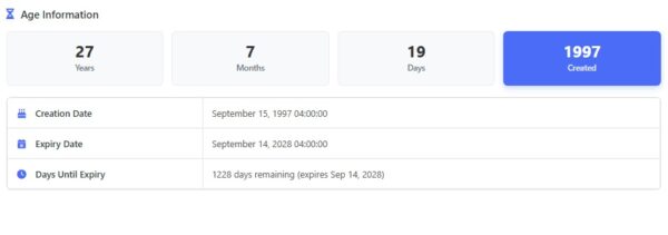 Domain Age Checker