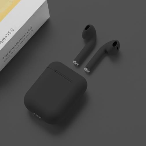 i 12 black Two Airpods Wireless Bluetooth Hand Free