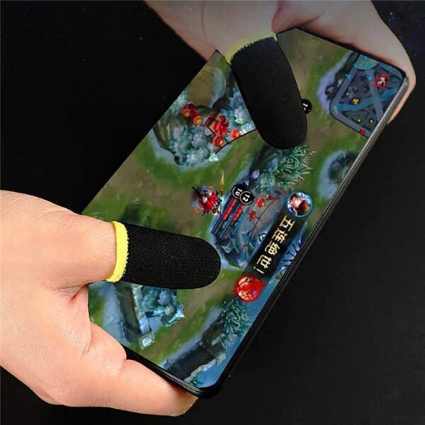 Gaming Finger Sleeves 4Pcs (2 Pair) Anti-Slip Touchscreen Gloves