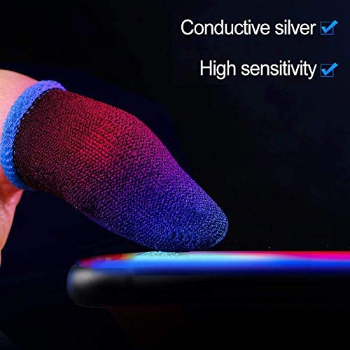 Gaming Finger Sleeves 4Pcs (2 Pair) Anti-Slip Touchscreen Gloves