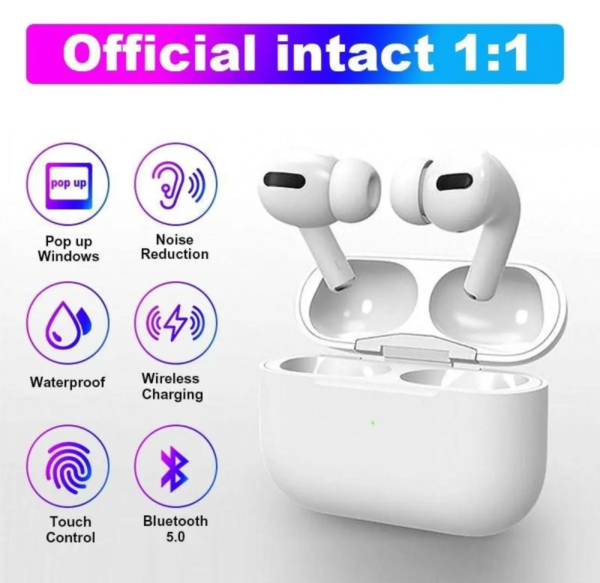 AirPods Pro Wireless Earbuds – Bluetooth 5.0, Deep Bass, Pop-Up Feature  with Charging Case