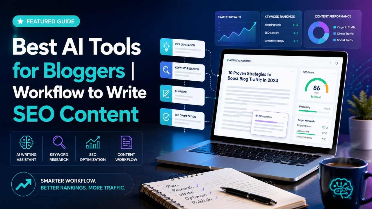 Best AI Tools for Bloggers | Workflow to Write SEO Content