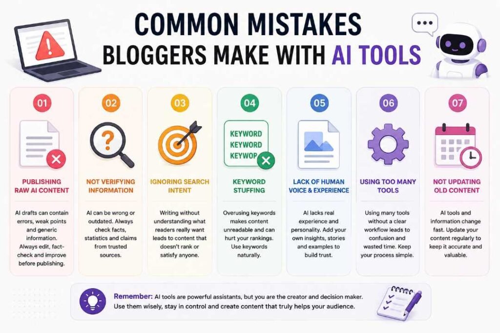 Common Mistakes Bloggers Make With AI Tools