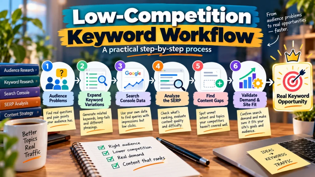 Low competition keywords workflow