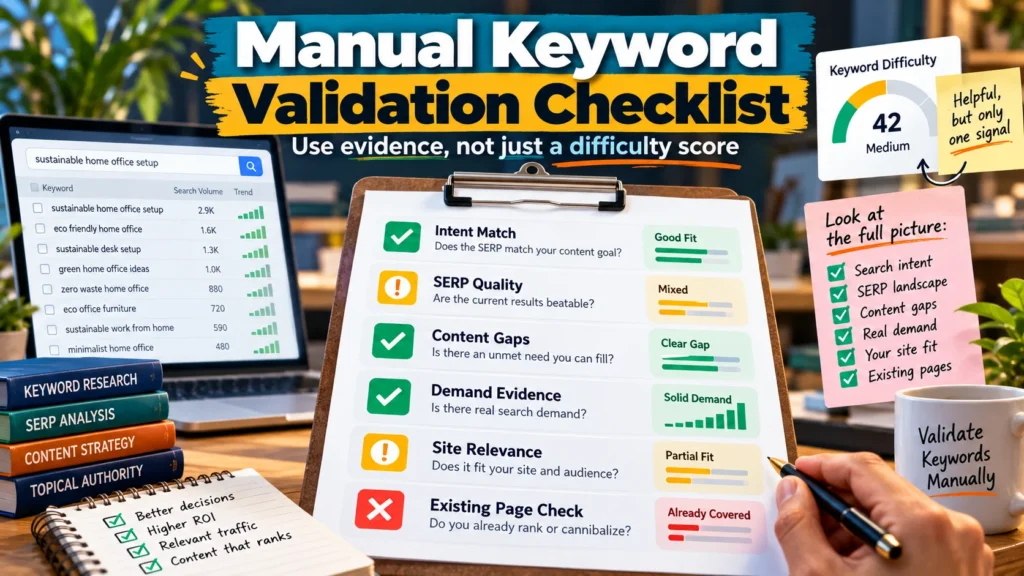 Manual keyword validate checklist